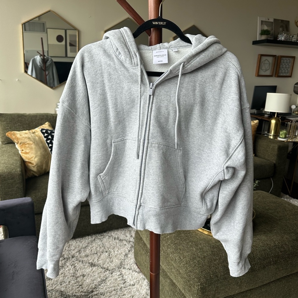 Aritzia Cozy Sweatfleece Boyfriend Boxy Zip Hoodie